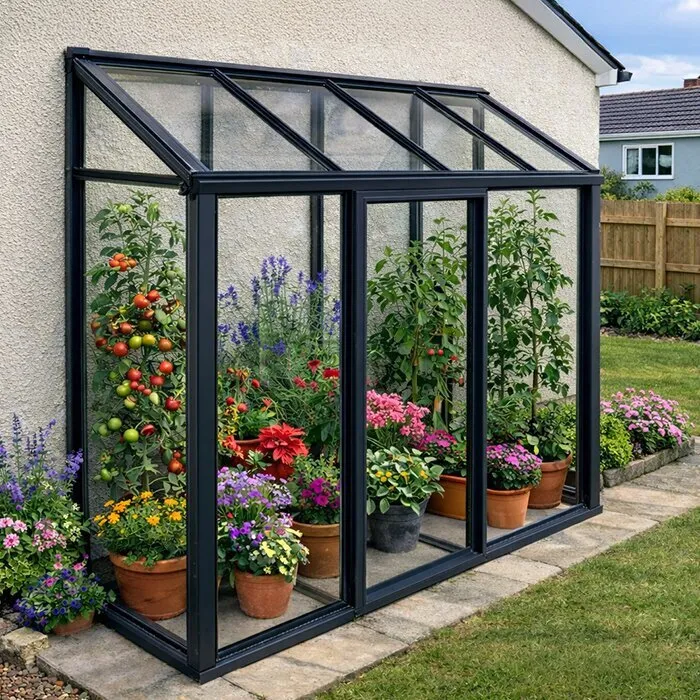 Aluminium Mini Växthus för Vägg