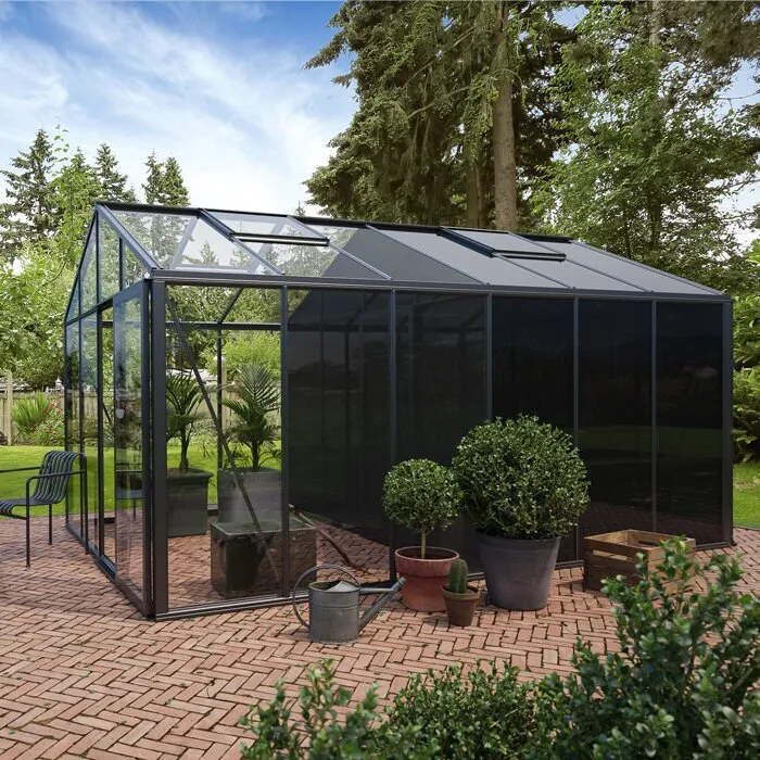 Bloomcabin aluminiumväxthus med inbyggd förvaring